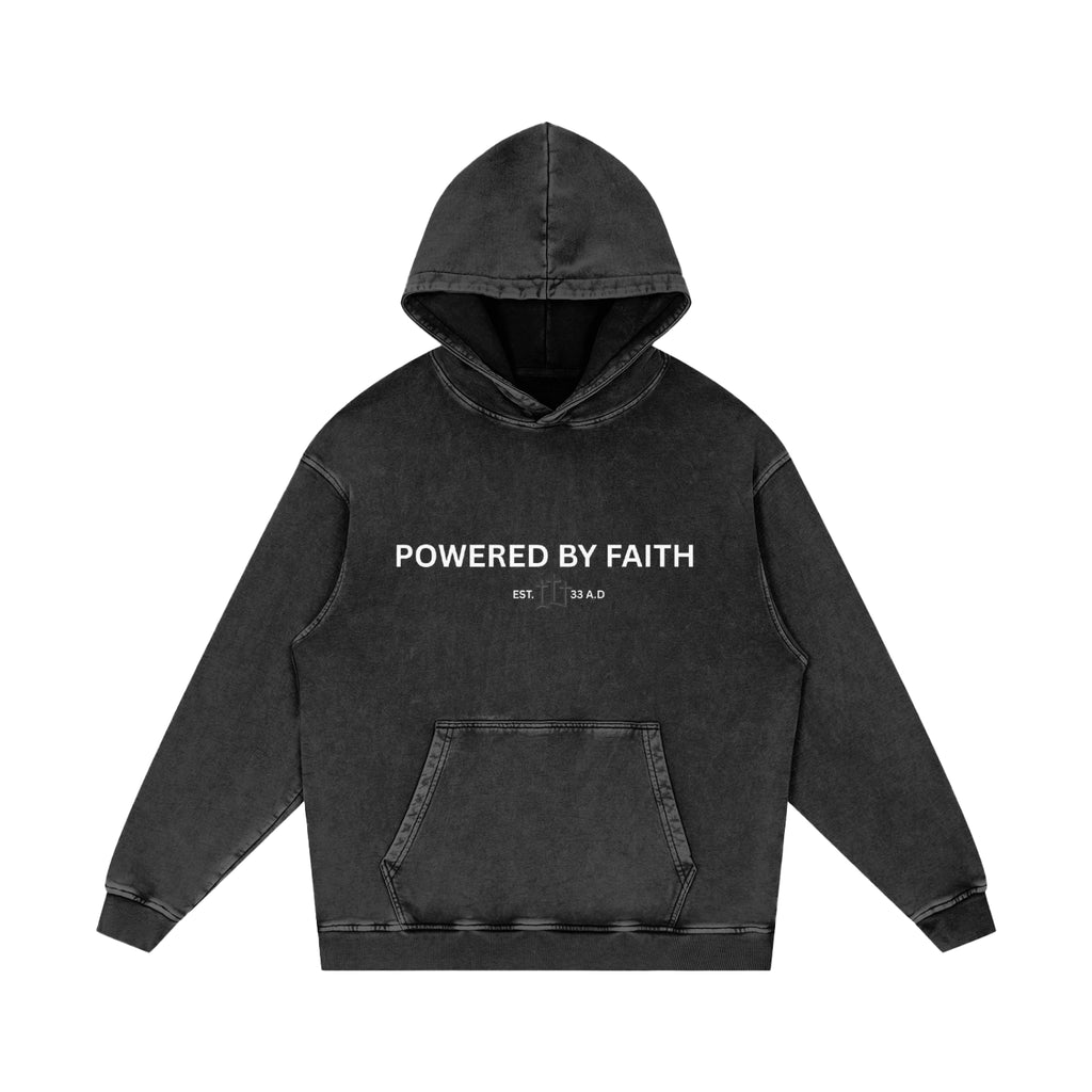 POWERED BY FAITH/ NEVER STOP DREAMING - Vintage Washed Hoodie