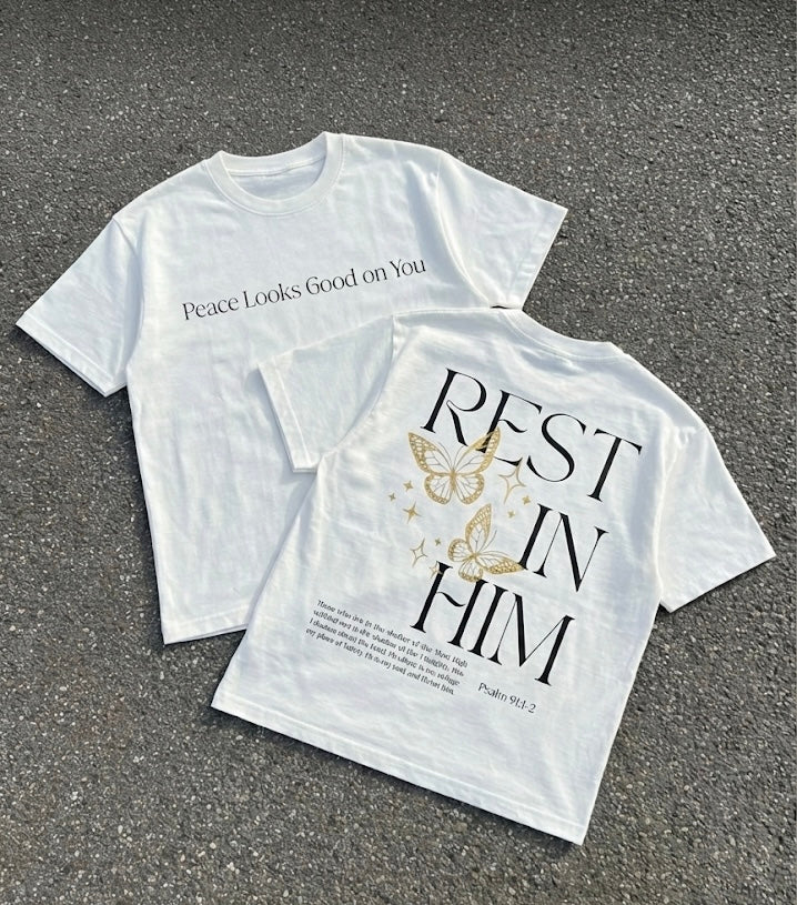 Rest in His Peace – WHITE Unisex Tee