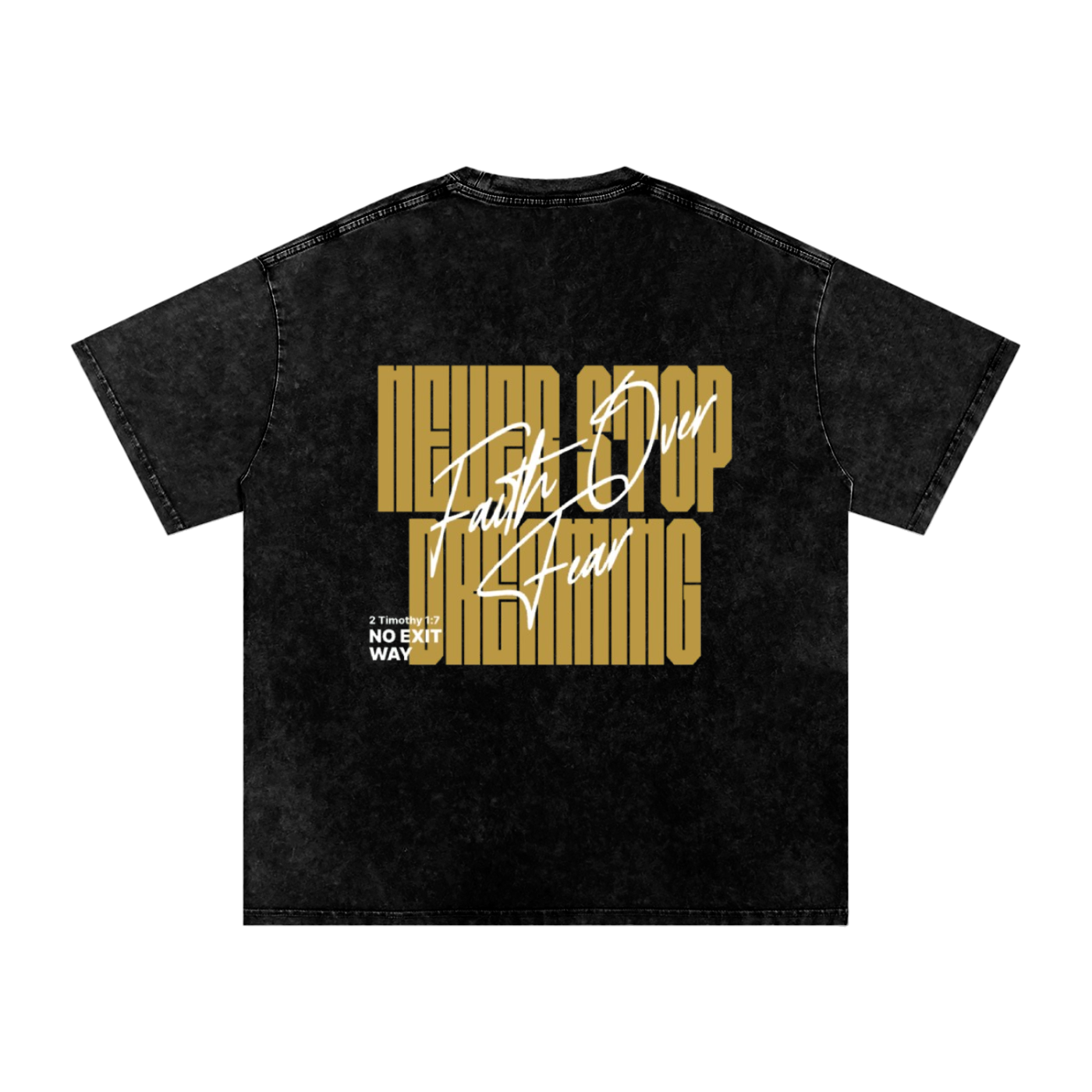 Snow Washed Oversized Cotton T-Shirt