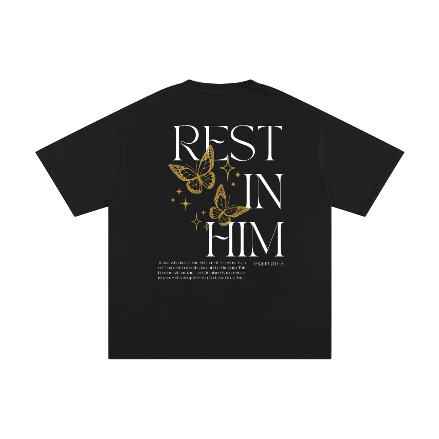 BLACK PERFECT PEACE - Boxy T-Shirt